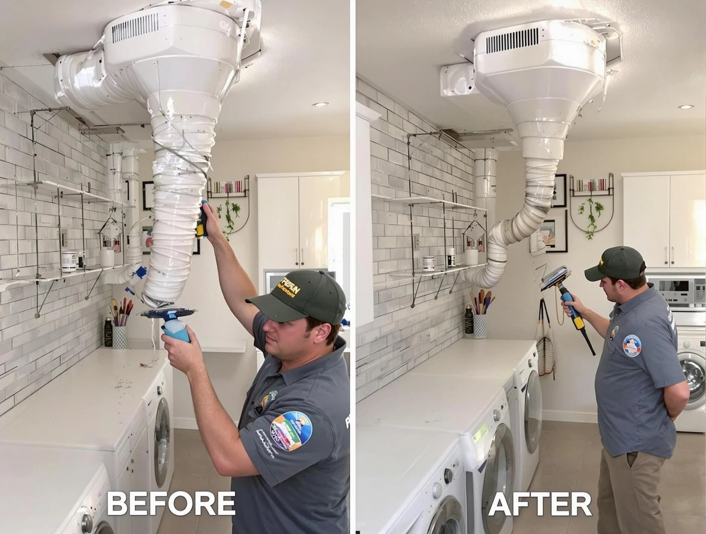 Professional dryer exhaust vent cleaning by Tuttle Dryer Vent Cleaning in Tuttle