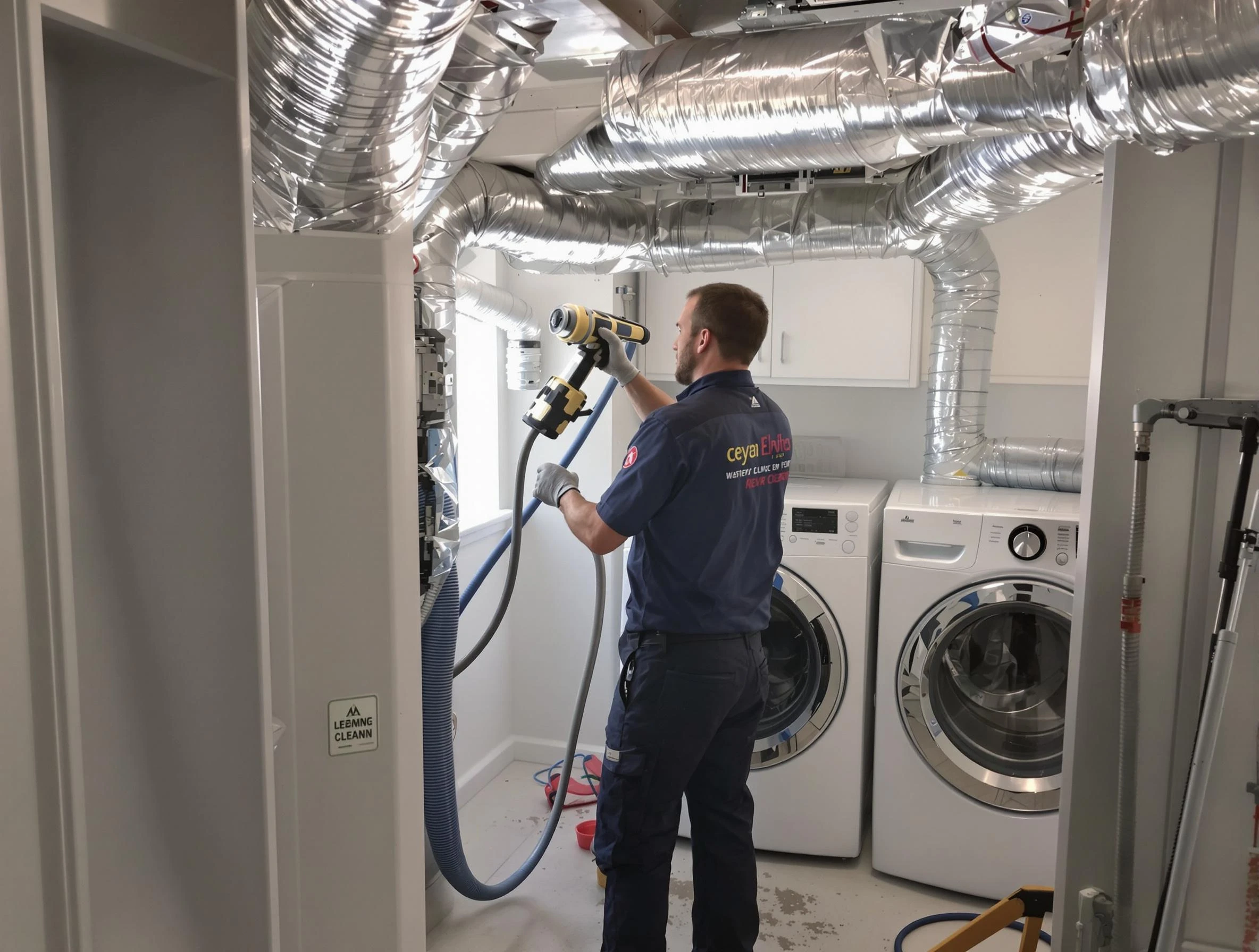 Tuttle Dryer Vent Cleaning specialist using advanced equipment for thorough duct cleaning in Tuttle