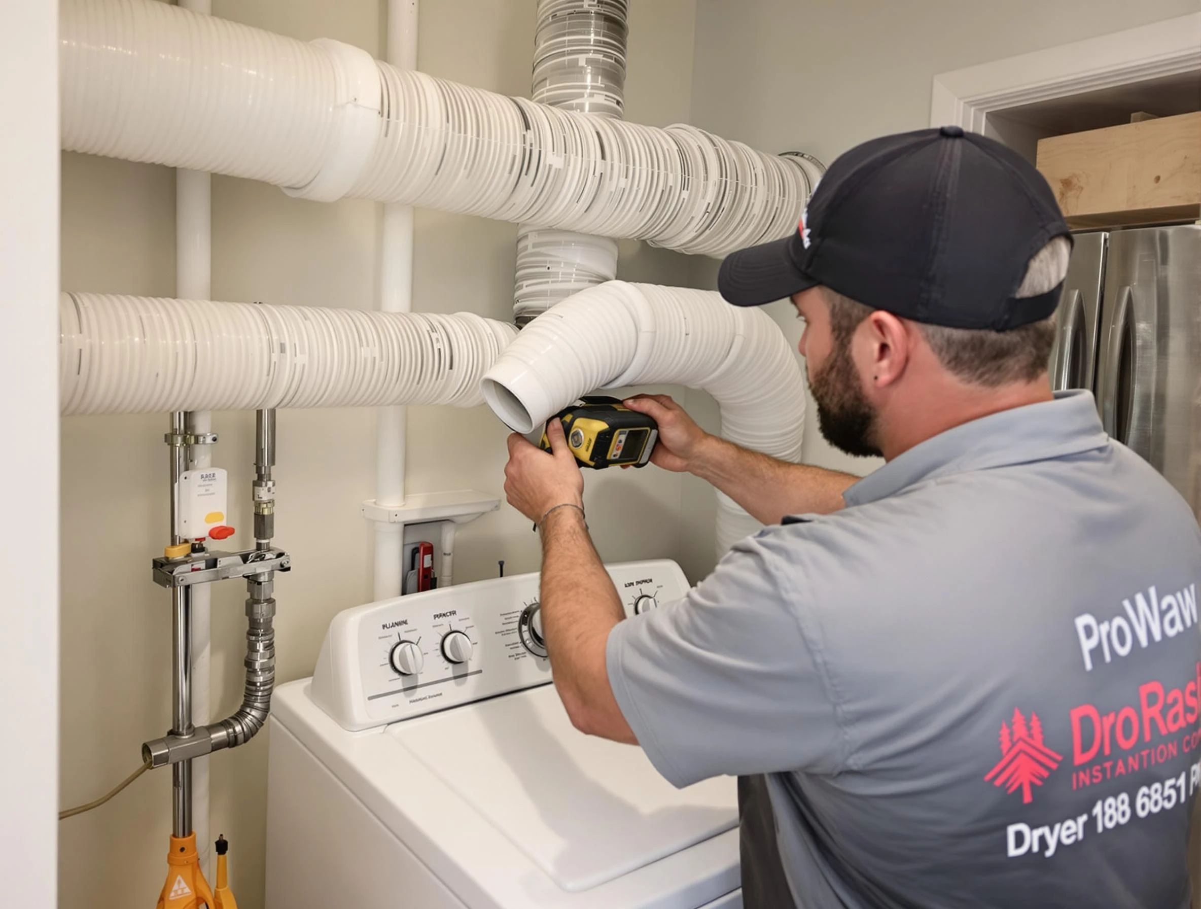 Professional dryer vent hose installation by Tuttle Dryer Vent Cleaning in Tuttle