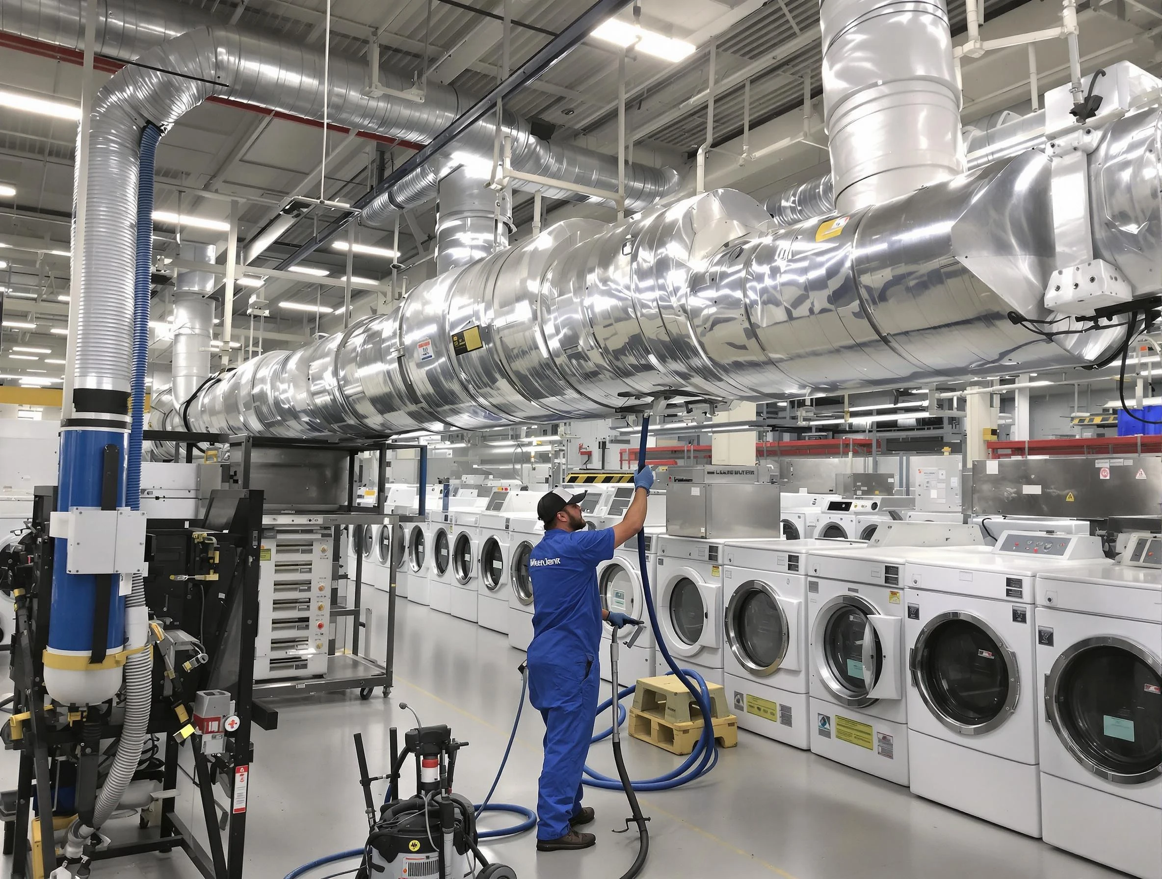 Tuttle Dryer Vent Cleaning team performing heavy-duty industrial dryer vent cleaning in Tuttle